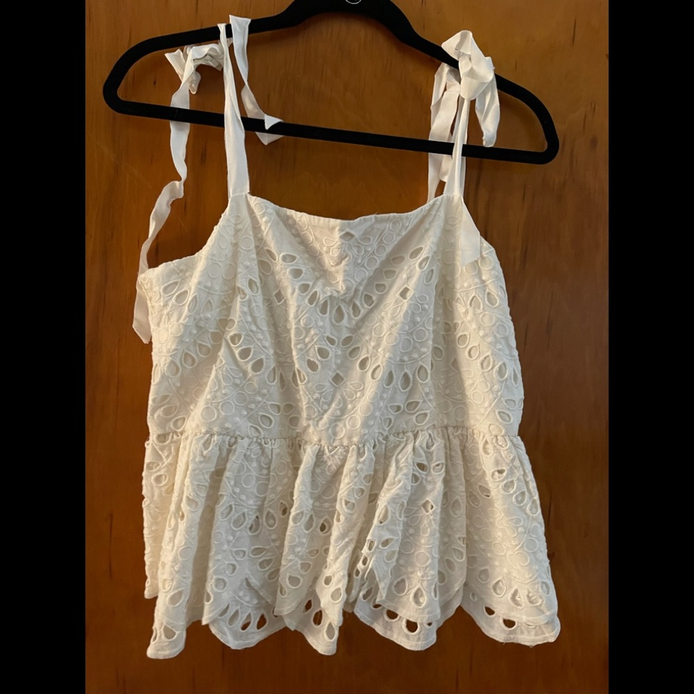 J Crew eyelet tank